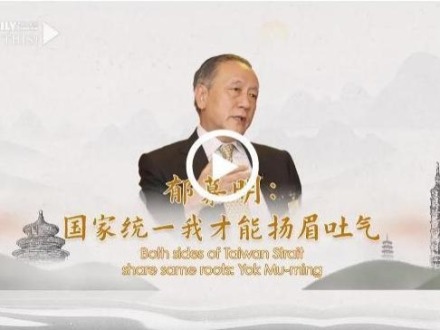 台湾新党前主席郁慕明：国家统一才能扬眉吐气