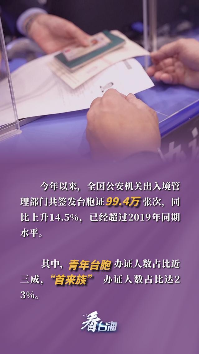 今年以來臺(tái)胞申請(qǐng)來大陸定居總量超前十年總和