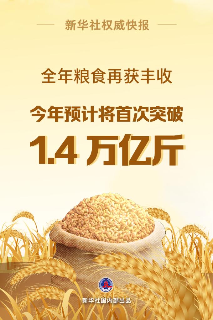 今年糧食產(chǎn)量預(yù)計(jì)將首次突破1.4萬億斤