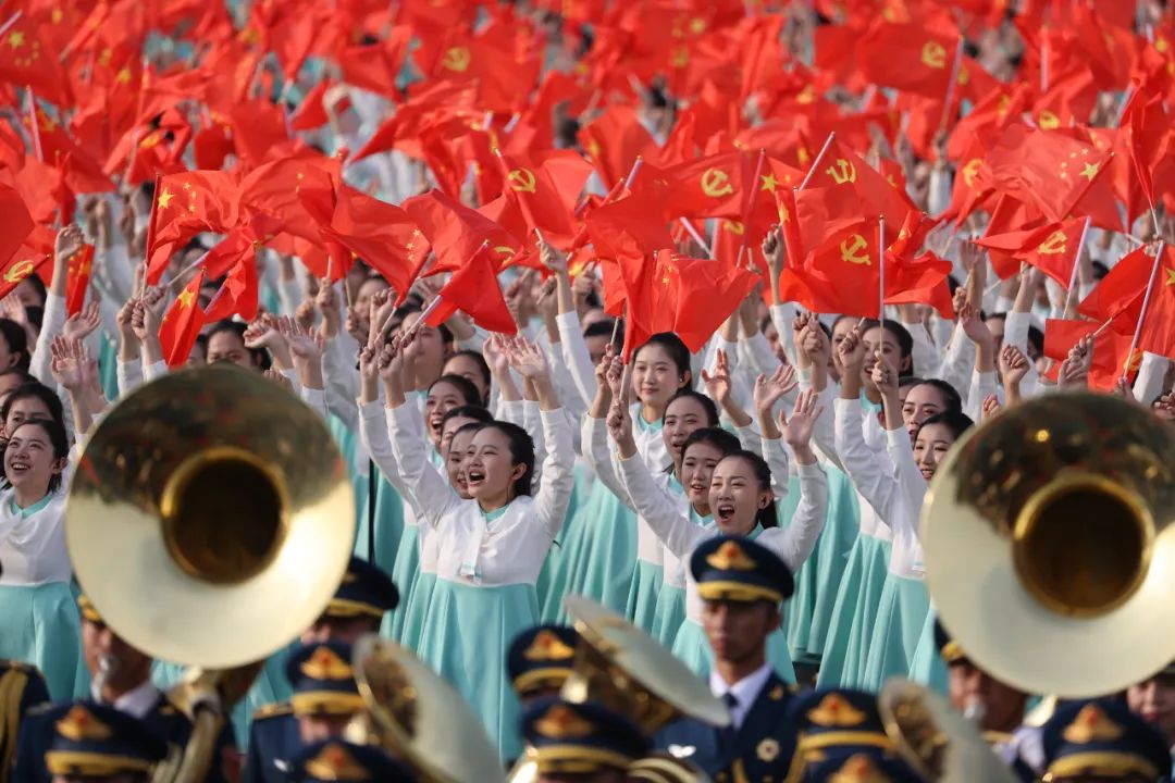 庆祝大会开始！现场高清大图来了！