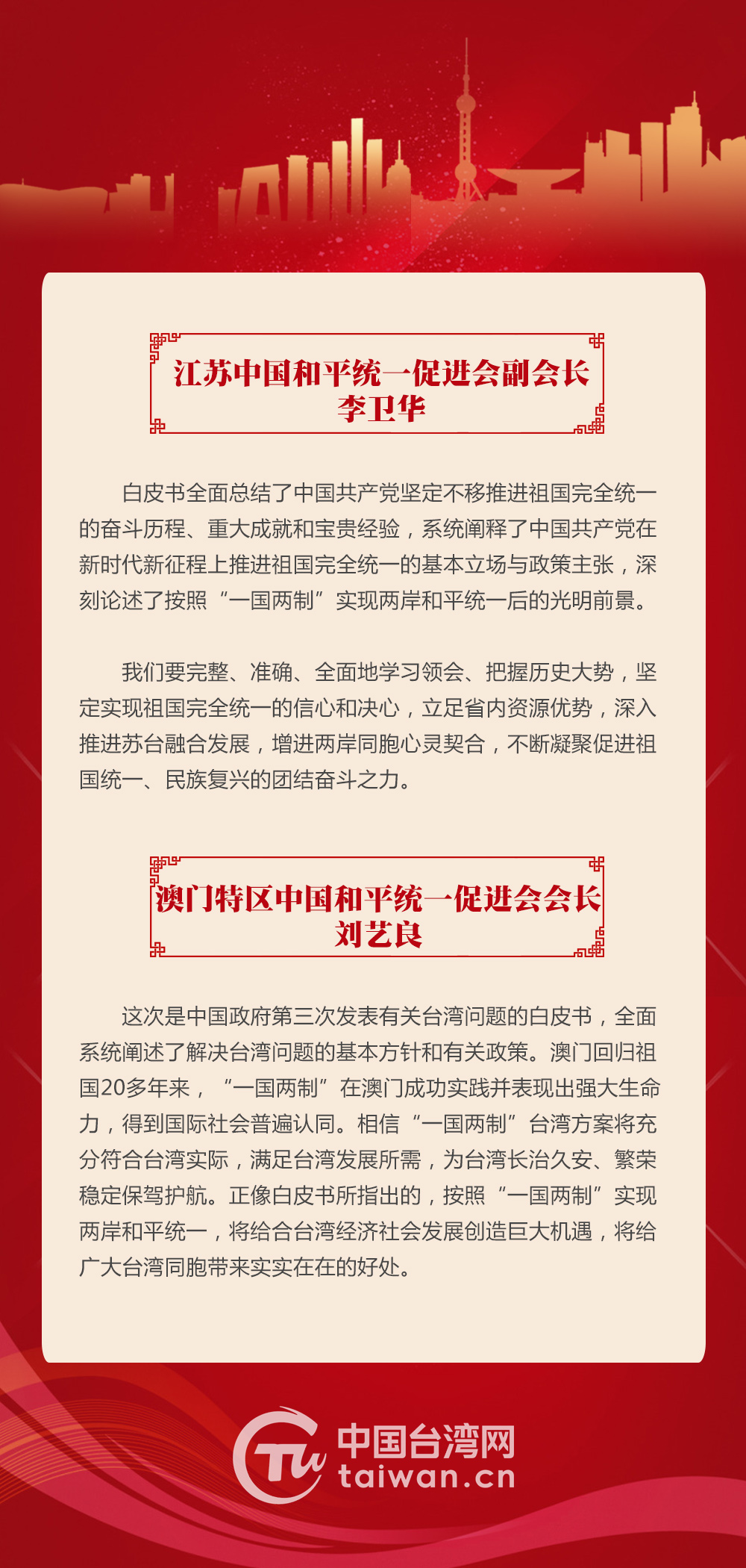 台胞热议《台湾问题与新时代中国统一事业》白皮书