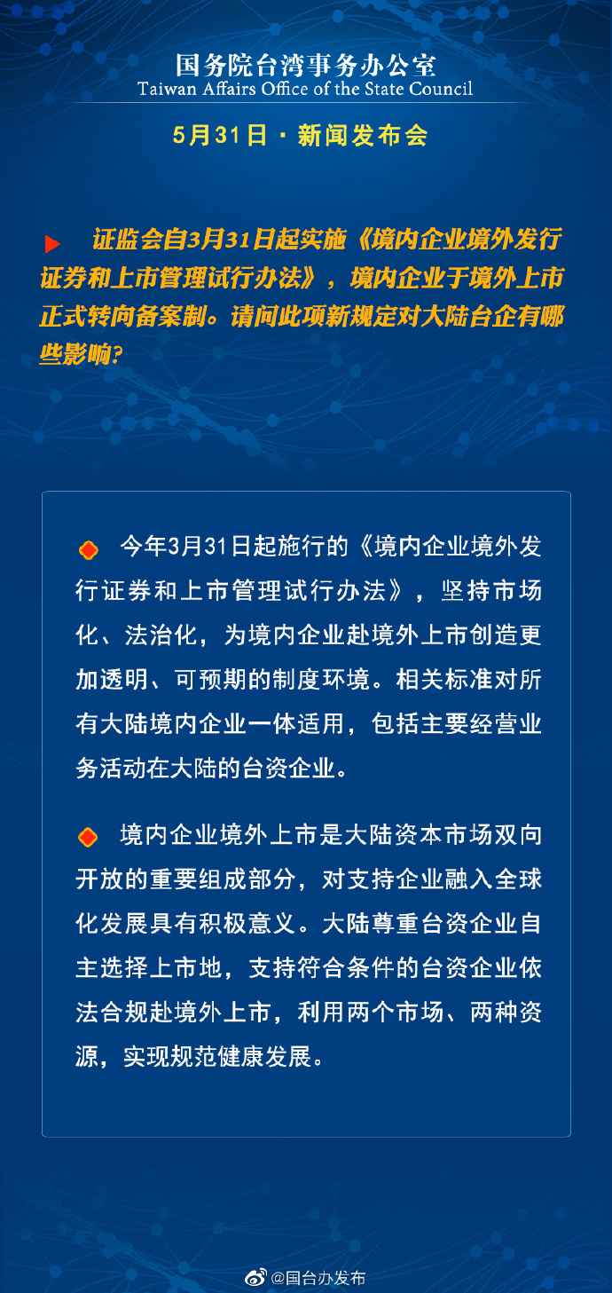 國(guó)務(wù)院臺(tái)灣事務(wù)辦公室5月31日·新聞發(fā)布會(huì)