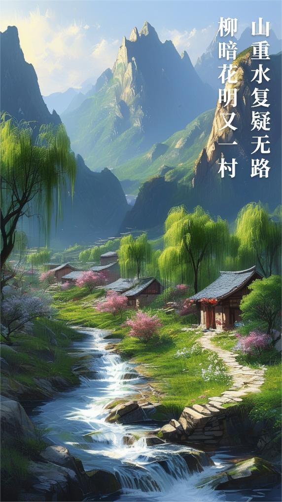 AI绘古诗丨这些乡村“治愈系”美景，总有一处戳到你！