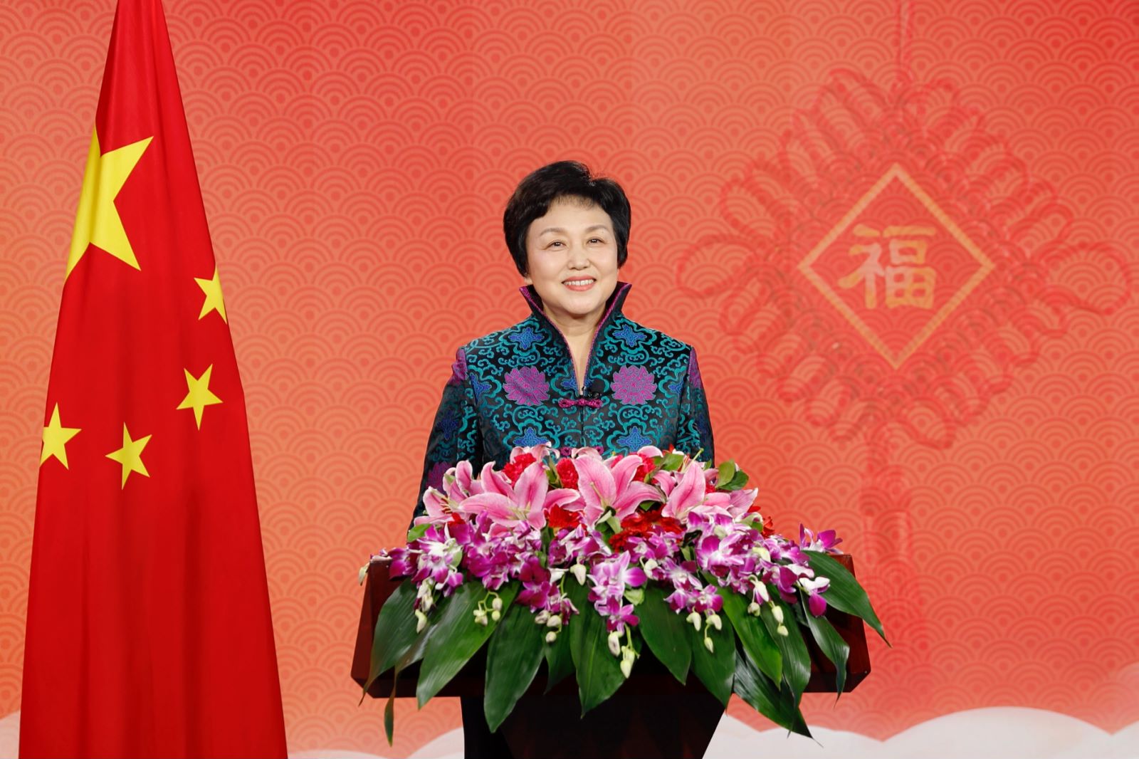 中国国务院侨务办公室主任陈旭在北京发表新春贺词,向广大海外侨胞和