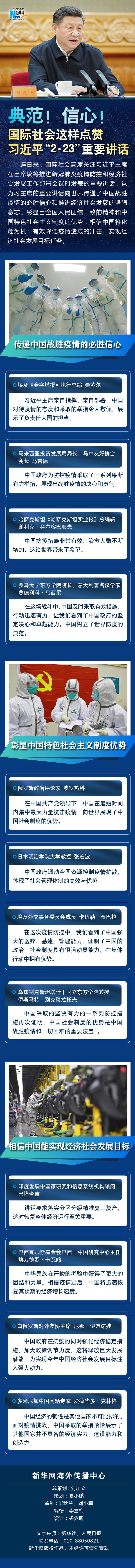 典范！信心！国际社会这样点赞习近平“2•23”重要讲话