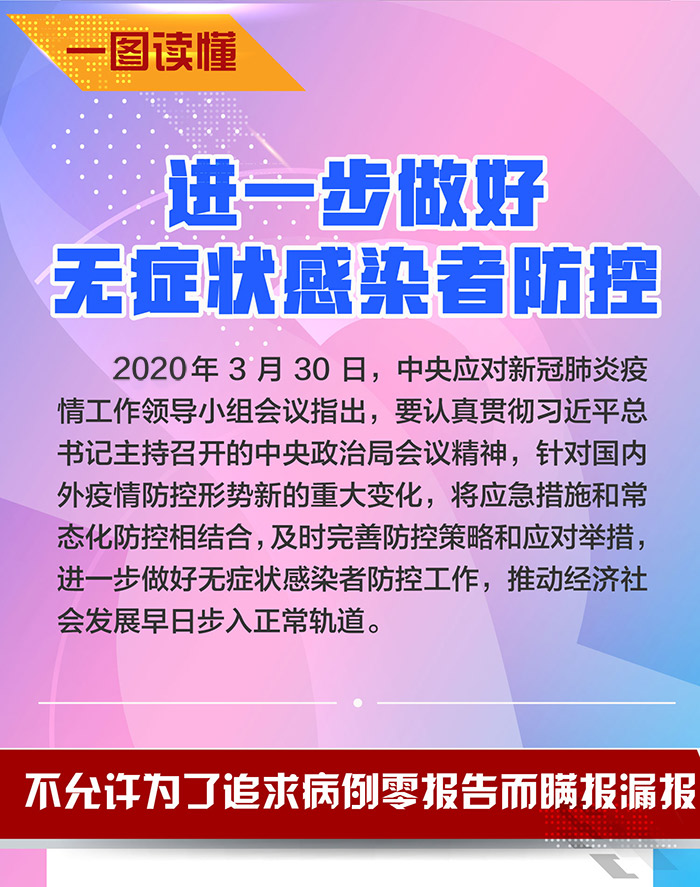 一图读懂 | 进一步做好无症状感染者防控