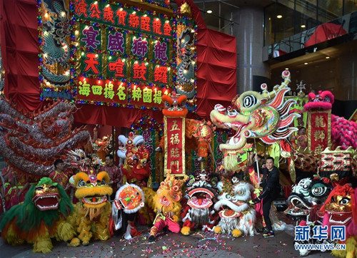 香港時代廣場舉辦“龍獅盛宴”展覽