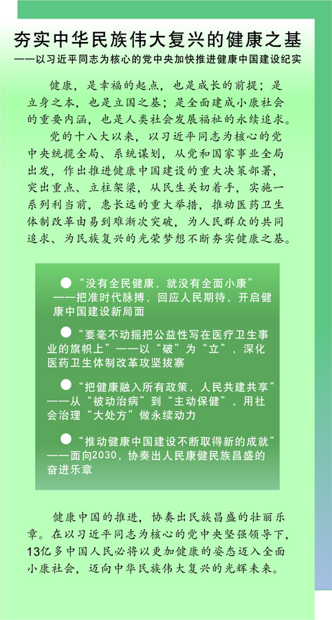 夯实中华民族伟大复兴的健康之基