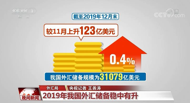 国家外汇管理局：2019年我国外汇储备稳中有升