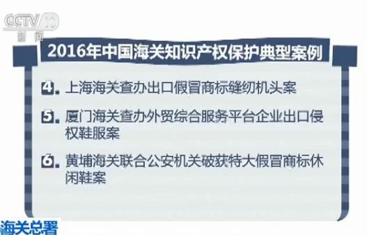 海关公布知识产权保护十案例