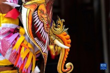 泰国黎府举行“鬼面节”庆祝活动