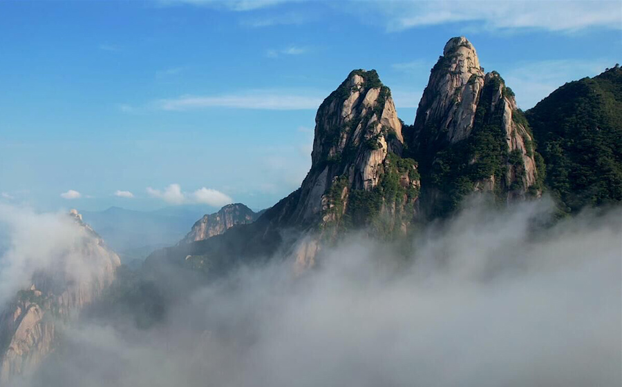 九华山出现云海景观