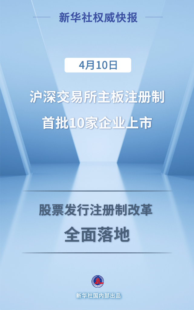 沪深交易所主板注册制首批企业上市