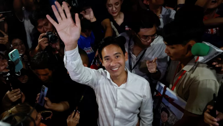泰国远进党党魁皮塔宣布在选举中获胜