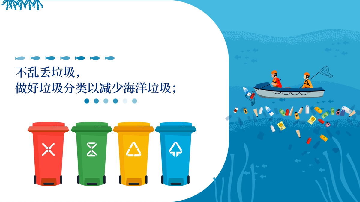 保护海洋环境，向塑料垃圾说不