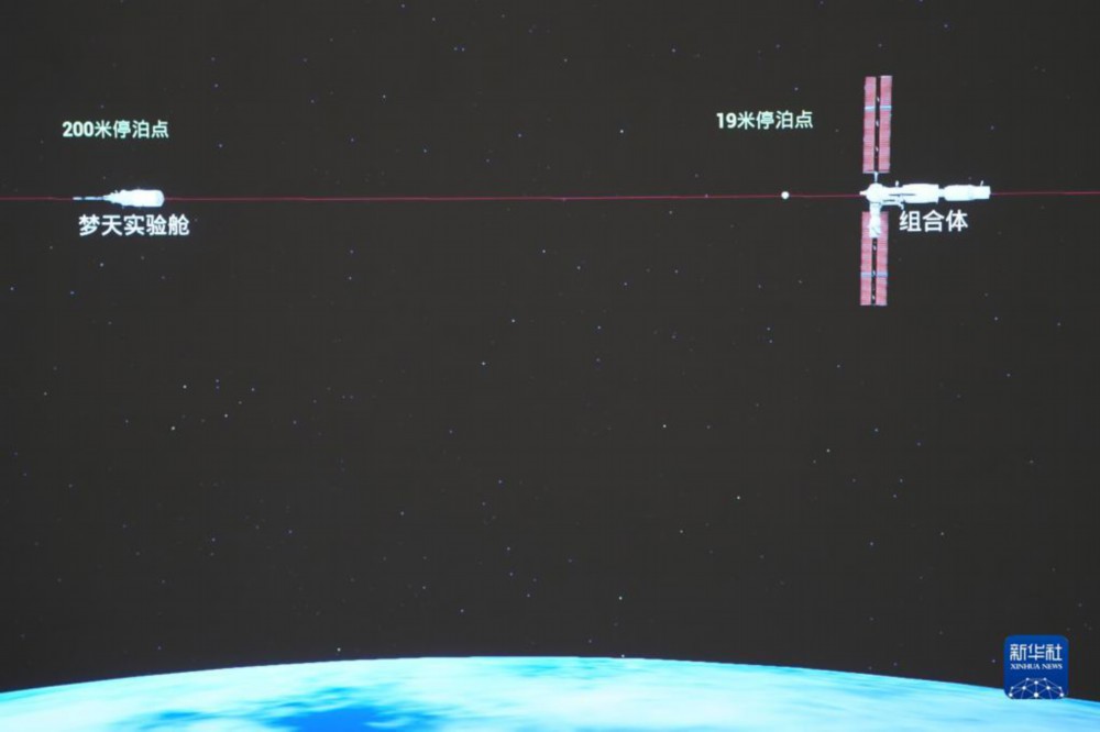 梦天实验舱与空间站组合体在轨完成交会对接